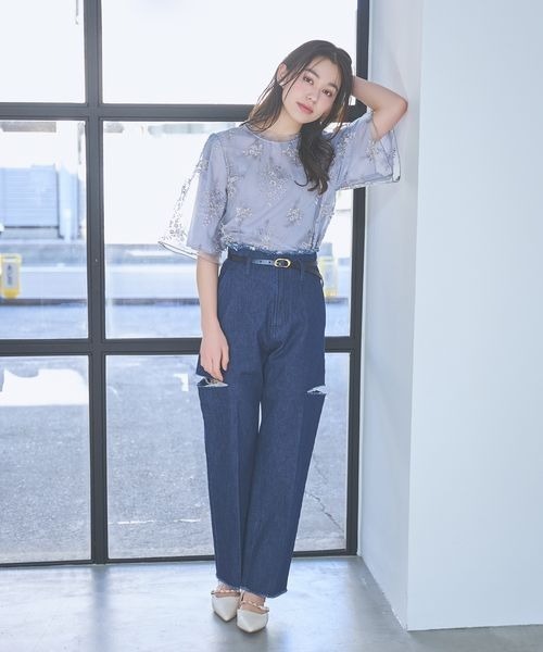 mysty woman(ミスティウーマン)の「ニュアンスバックルベルト 107820(ベルト・レディース・グレー系その他/ブラック/ベージュ・FREE)」の6枚目の写真