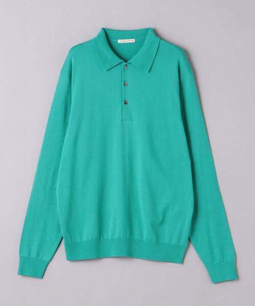 ギザコットン ハイゲージ ニット ポロシャツ -ウォッシャブル-