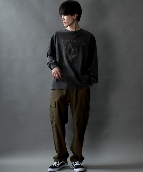 SITRY(シトリー)の「Pigment Classical Graphic T-shirt/オーバーサイズ ピグメント加工 ヴィンテージライク ロックプリント Tシャツ ロンT レディース メンズ(Tシャツ/カットソー・メンズ・グレー系その他/チャコール/グレー系その他2・M/L)」の12枚目の写真