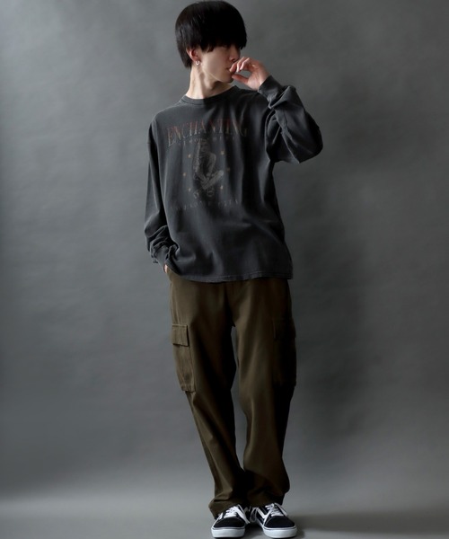 SITRY(シトリー)の「Pigment Classical Graphic T-shirt/オーバーサイズ ピグメント加工 ヴィンテージライク ロックプリント Tシャツ ロンT レディース メンズ(Tシャツ/カットソー・メンズ・グレー系その他/チャコール/グレー系その他2・M/L)」の16枚目の写真