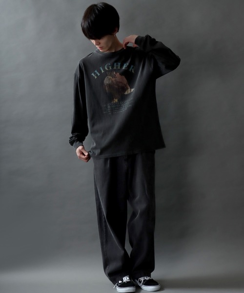 SITRY(シトリー)の「Pigment Classical Graphic T-shirt/オーバーサイズ ピグメント加工 ヴィンテージライク ロックプリント Tシャツ ロンT レディース メンズ(Tシャツ/カットソー・メンズ・グレー系その他/チャコール/グレー系その他2・M/L)」の18枚目の写真