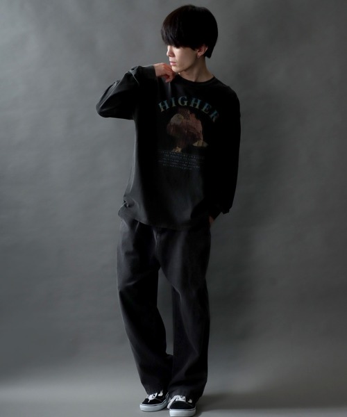SITRY(シトリー)の「Pigment Classical Graphic T-shirt/オーバーサイズ ピグメント加工 ヴィンテージライク ロックプリント Tシャツ ロンT レディース メンズ(Tシャツ/カットソー・メンズ・グレー系その他/チャコール/グレー系その他2・M/L)」の13枚目の写真