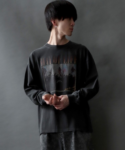 SITRY(シトリー)の「Pigment Classical Graphic T-shirt/オーバーサイズ ピグメント加工 ヴィンテージライク ロックプリント Tシャツ ロンT レディース メンズ(Tシャツ/カットソー・メンズ・グレー系その他/チャコール/グレー系その他2・M/L)」の20枚目の写真
