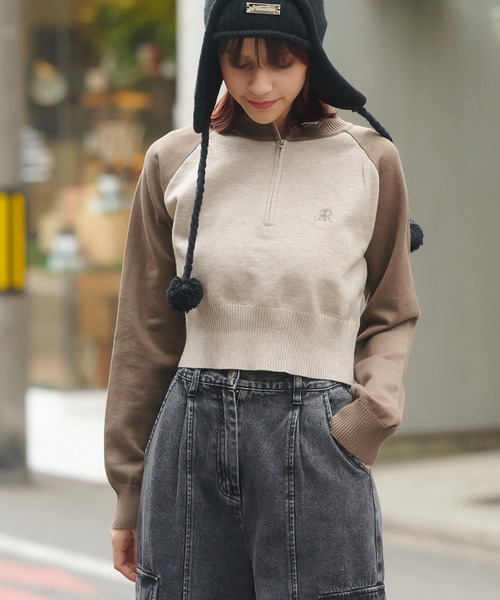アンバランスラップハーフニット　doing 美品 dazzlin（ダズリン）の「アンバランスボタンハーフスリーブ