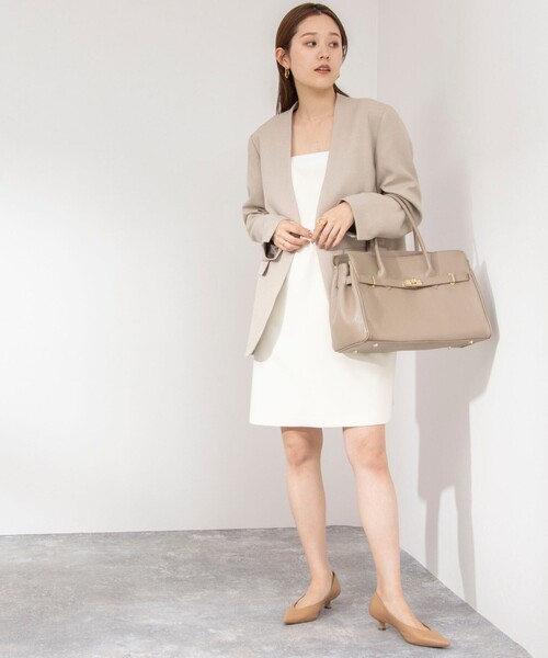 NOLLEY’S（ノーリーズ）の「ウォッシャブルミニジャンパーワンピース（ワンピース・レディース・ベージュ/ブラック・38）」の18枚目の写真