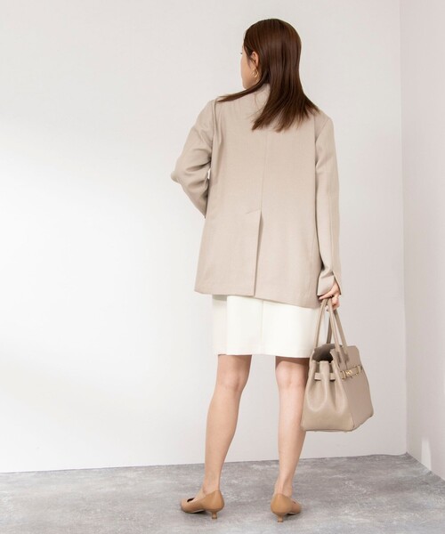 NOLLEY’S（ノーリーズ）の「ウォッシャブルミニジャンパーワンピース（ワンピース・レディース・ベージュ/ブラック・38）」の14枚目の写真