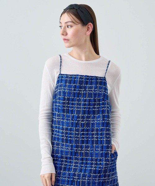 ANAYI(アナイ)の「ブルーチェックツイードジャンスカ〈セットアップ対応商品〉(ワンピース・レディース・ブルー系その他・36/38)」の3枚目の写真