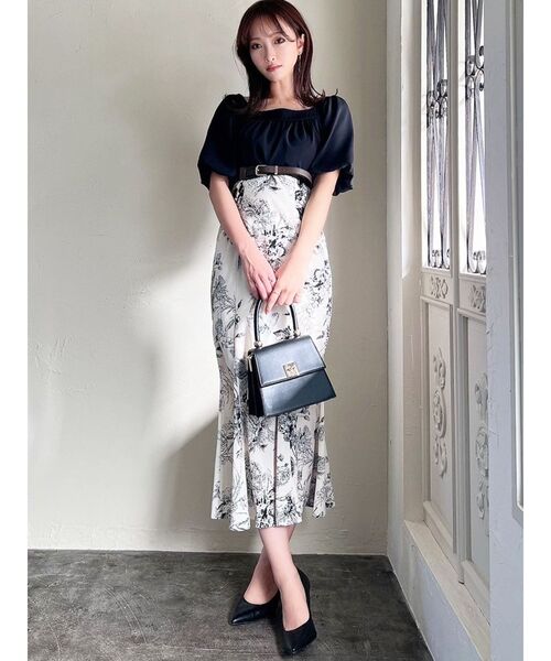 フード付きオフショルマーメードワンピース フード付きオフショルマーメードワンピース オフショル