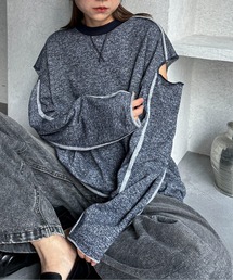 feepur | アームスリットルーズラメスウェット(スウェット)