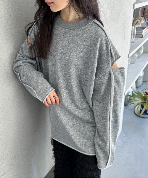 feepur（フェピュール）の「アームスリットルーズラメスウェット（スウェット・レディース・グレー/ベージュ/ネイビー・MEDIUM）」の15枚目の写真