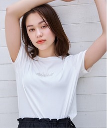 mysty woman | ビジューロゴTシャツ　109869(Tシャツ/カットソー)