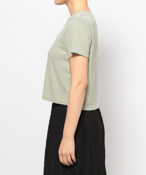 mysty woman（ミスティウーマン）の「ビジューロゴTシャツ　109869（Tシャツ/カットソー・レディース・ライトグリーン/オフホワイト/ブラック・FREE）」の10枚目の写真