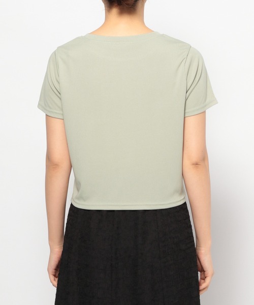 mysty woman（ミスティウーマン）の「ビジューロゴTシャツ　109869（Tシャツ/カットソー・レディース・ライトグリーン/オフホワイト/ブラック・FREE）」の11枚目の写真