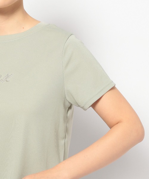 mysty woman（ミスティウーマン）の「ビジューロゴTシャツ　109869（Tシャツ/カットソー・レディース・ライトグリーン/オフホワイト/ブラック・FREE）」の14枚目の写真