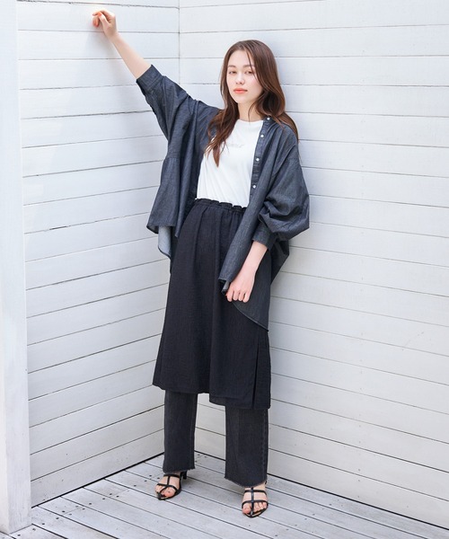 mysty woman（ミスティウーマン）の「ビジューロゴTシャツ　109869（Tシャツ/カットソー・レディース・ライトグリーン/オフホワイト/ブラック・FREE）」の22枚目の写真