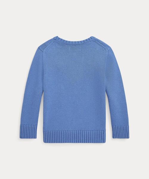 POLO RALPH LAUREN CHILDRENSWEAR(ポロ ラルフ ローレン チルドレンズウェア)の「ドッグインターシャ コットン セーター(ニット/セーター・キッズ・ブルー・7/6/4/3)」の2枚目の写真