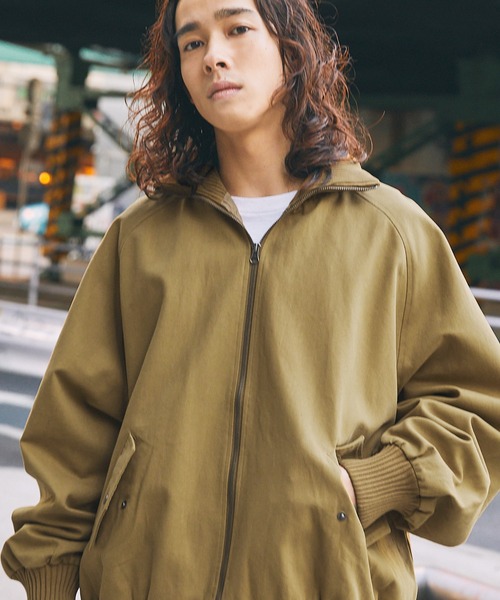 セール】オーバーサイズリブハイネック 合成皮革/ダック