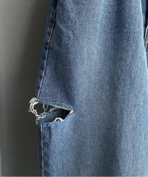 N.s(エヌドットエス)の「ハイウエストクラッシュデニムパンツ(デニムパンツ・レディース・ブルー・L/M/S)」の19枚目の写真