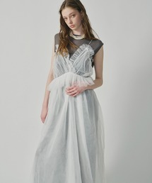 ランジェリーペプラムルーズキャミワンピース