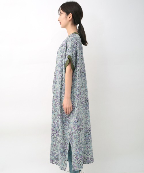 チチカカ（チチカカ）の「エコフレンドリーダイ ブロックプリントペイズリーシャツワンピース（シャツワンピース・レディース・カーキ/ブラウン/ブルー・FREE）」の18枚目の写真