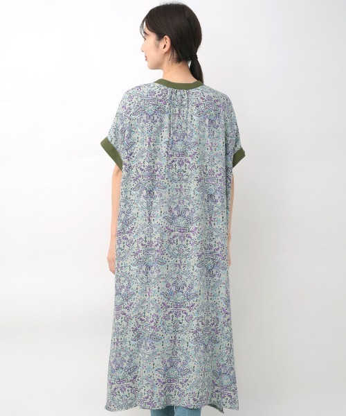 チチカカ（チチカカ）の「エコフレンドリーダイ ブロックプリントペイズリーシャツワンピース（シャツワンピース・レディース・カーキ/ブラウン/ブルー・FREE）」の19枚目の写真