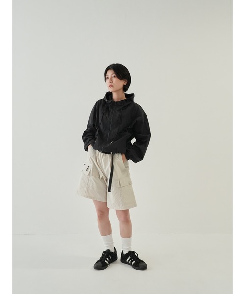 Bargiee(バージー)の「コード ジャンパー 2301 ナイロン アウター パーカー 撥水 防水(ナイロンジャケット・レディース・ブラック・FREE)」の3枚目の写真
