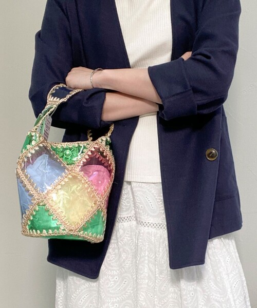 fredy emue（フレディエミュ）の「ビニールクロシェバケツバッグ（トートバッグ・レディース・イエロー/ブラウン系その他・FREE）」の8枚目の写真