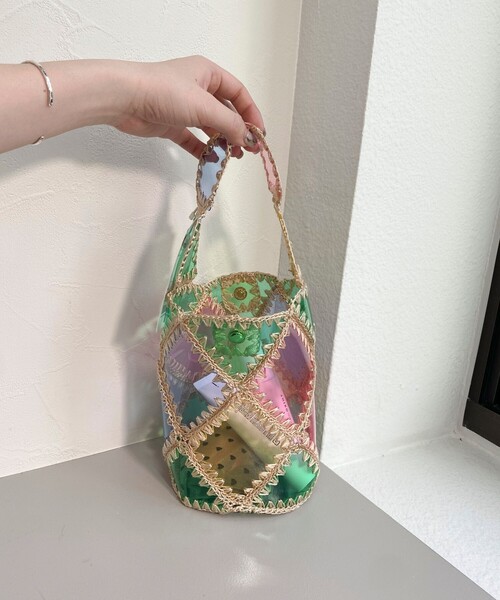 fredy emue（フレディエミュ）の「ビニールクロシェバケツバッグ（トートバッグ・レディース・イエロー/ブラウン系その他・FREE）」の9枚目の写真