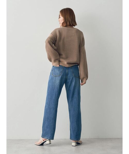 YECCA VECCA(イェッカヴェッカ)の「メッシュ編みニット(ニット/セーター・レディース・オフホワイト/チャコールグレー/ベージュ・FREE)」の18枚目の写真
