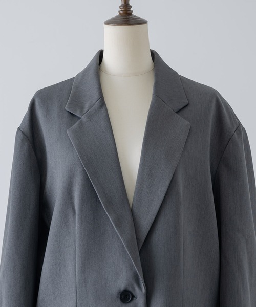 INTER FACTORY(インターファクトリー)の「hidden door tailored jacket made in INTER FACTORY(テーラードジャケット・レディース・グレー・FREE)」の22枚目の写真