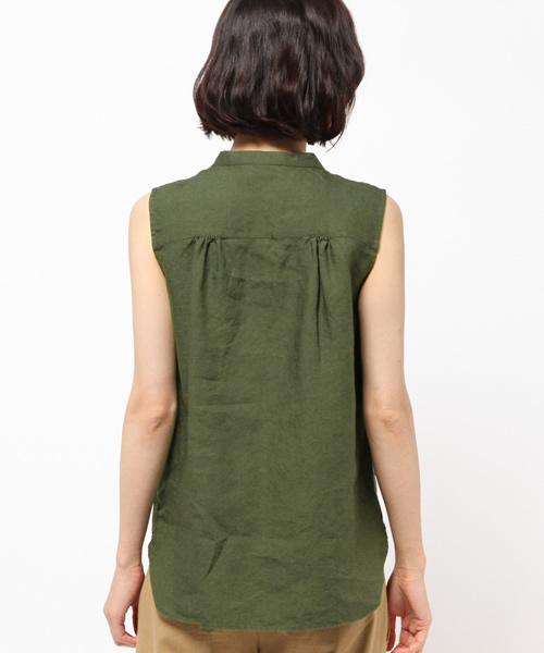 SHIPS for women（シップスフォーウィメン）の「SHIPS Days: ノースリーブ ブラウス（オリーブ）（シャツ/ブラウス・レディース・オリーブ・S～Ｍ/M～Ｌ）」の10枚目の写真