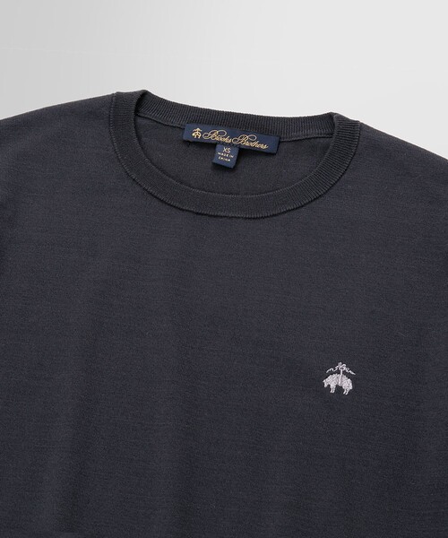 Brooks Brothers / ブルックス ブラザーズ キュプラ/ナイロン GFロゴ ショートスリーブセーター セール】キュプラ/ナイロン GFロゴ ショートスリーブセーター