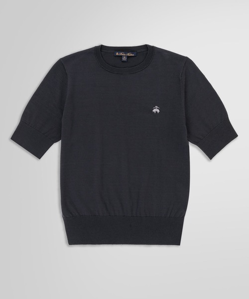 Brooks Brothers / ブルックス ブラザーズ キュプラ/ナイロン GFロゴ ショートスリーブセーター セール】キュプラ/ナイロン GFロゴ ショートスリーブセーター