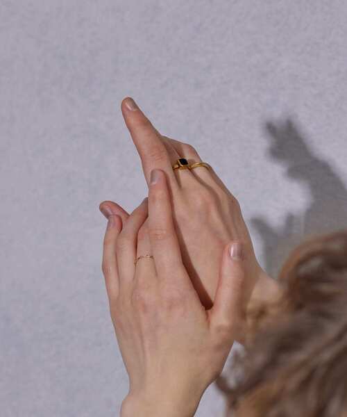 URBAN RESEARCH（アーバンリサーチ）の「decor『デコール』　石のリング オニキス（リング・レディース・ゴールド/シルバー・13/11）」の3枚目の写真