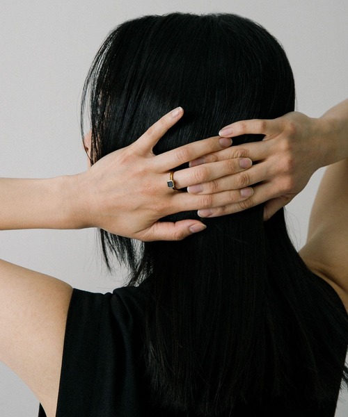 URBAN RESEARCH（アーバンリサーチ）の「decor『デコール』　石のリング オニキス（リング・レディース・ゴールド/シルバー・13/11）」の8枚目の写真