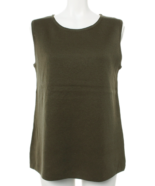 MOUSSY（マウジー）の「N/S KNIT TOP（タンクトップ・レディース・ブラウン/ブラック/カーキ系/ネイビー・FREE）」の3枚目の写真