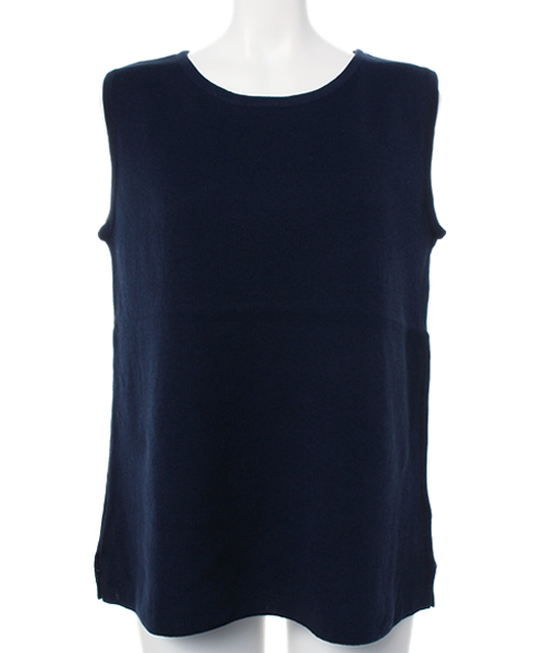 MOUSSY（マウジー）の「N/S KNIT TOP（タンクトップ・レディース・ブラウン/ブラック/カーキ系/ネイビー・FREE）」の4枚目の写真