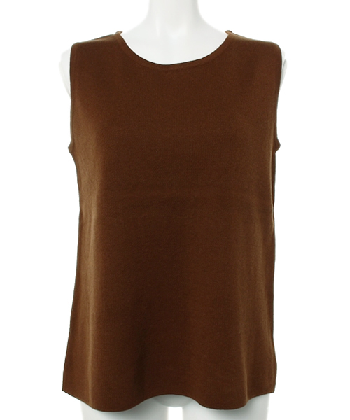 MOUSSY（マウジー）の「N/S KNIT TOP（タンクトップ・レディース・ブラウン/ブラック/カーキ系/ネイビー・FREE）」の2枚目の写真