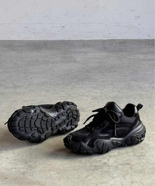JISTORY(ジストリー)の「JISTORY/ジストリー/PLATFORM DAD SNEAKERS(スニーカー・レディース・ブラック/グレー・38/37/36/39)」の2枚目の写真