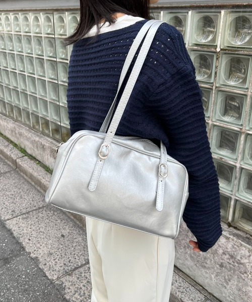 mebole(メボレ)の「ロングハンドルボストンバッグ(ボストンバッグ・レディース・ブラック/ピンク/ホワイト/シルバー・FREE)」の14枚目の写真
