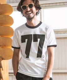 mt8993- middle onz S-S ringer t-shirts (big 77) Tシャツ