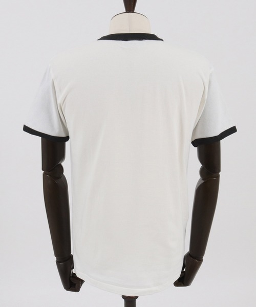 seventy seven(セブンティセブン)の「mt8993- middle onz S-S ringer t-shirts (big 77) Tシャツ(Tシャツ/カットソー・メンズ・ホワイト×グリーン/ホワイト×ブラック/グレー系その他・S/M/L/XL)」の21枚目の写真
