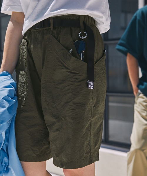 THE CRAFT CREW PRODUCTS(ザクラフトクループロダクツ)の「水陸両用 ナイロンウェービングベルトガーデニングクライミングショートパンツ / 接触冷感・速乾・UVカット【THE CRAFT CREW PRODUCTS】(水着・メンズ・ベージュ/チャコール/カーキ/グレー/ネイビー/ブラック・L/M/S)」の5枚目の写真