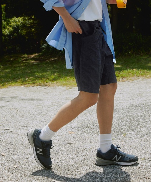 THE CRAFT CREW PRODUCTS(ザクラフトクループロダクツ)の「水陸両用 ナイロンウェービングベルトガーデニングクライミングショートパンツ / 接触冷感・速乾・UVカット【THE CRAFT CREW PRODUCTS】(水着・メンズ・ベージュ/チャコール/カーキ/グレー/ネイビー/ブラック・L/M/S)」の17枚目の写真