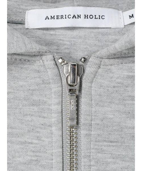 AMERICAN HOLIC(アメリカンホリック)の「バックドレープポンチパーカー(カーディガン/ボレロ・レディース・ライトベージュ/グレー系その他・L/M)」の7枚目の写真
