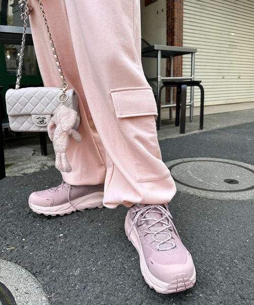 Alley by w closet（アリーバイダブルクローゼット）の「【Alley】裏毛カーゴパンツ（スウェットパンツ・レディース・オフホワイト/ピンク系その他/グレー・FREE）」の6枚目の写真