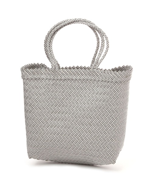 BAYFLOW（ベイフロー）の「[マチたっぷりで大容量!]パサールバックLサイズ（かごバッグ・レディース・ブラック/ブルー・0）」の5枚目の写真