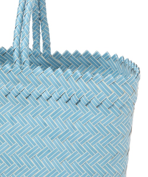 BAYFLOW（ベイフロー）の「[マチたっぷりで大容量!]パサールバックLサイズ（かごバッグ・レディース・ブラック/ブルー・0）」の13枚目の写真