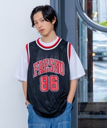 GLAZOS | 【大人向けサイズあり】【速乾】メッシュ・ナンバリングタンクトップ(Tシャツ/カットソー)