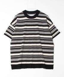BALLAST ARK | BALLAST ARK / バラストアーク：MULTI BORDER COTTON KNIT TEE：BA09-K002[AST](Tシャツ/カットソー)
